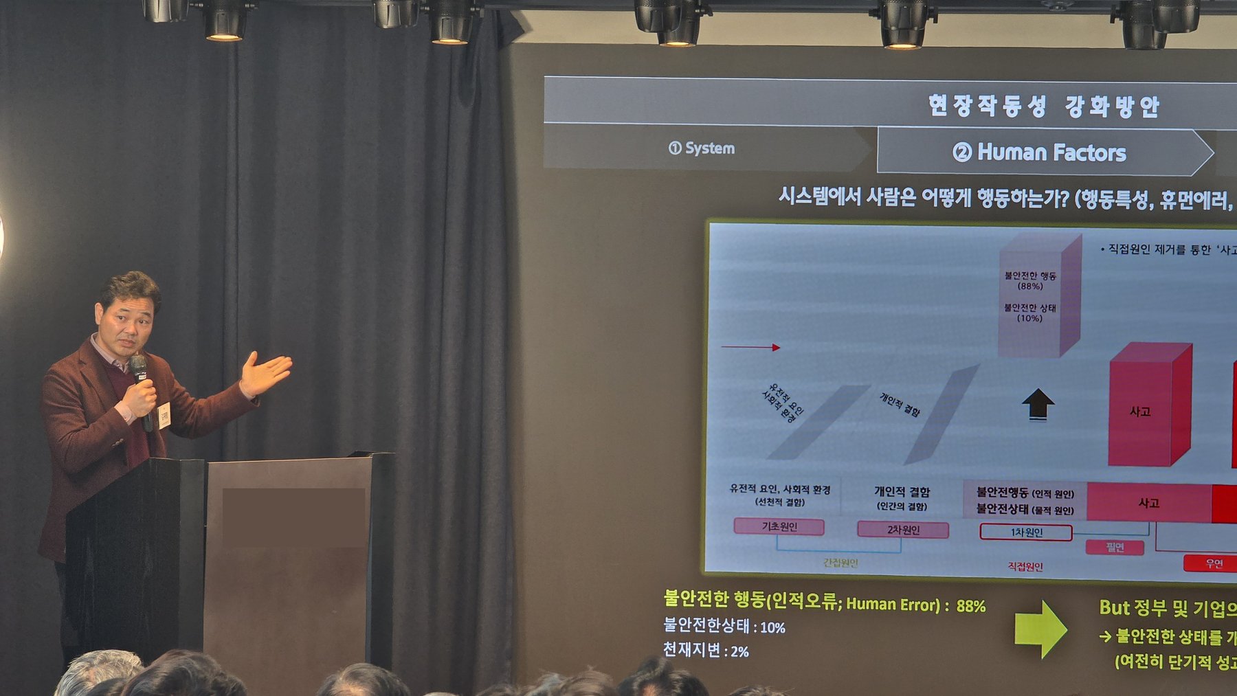 김재형 대표가 강연에서 SIF 개념을 설명하는 모습